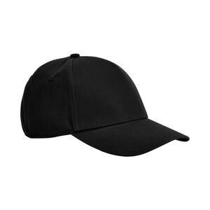 Beechfield Classic Natural Cotton Panelled Cap / Black